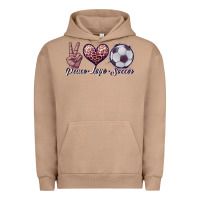 Pigment Burro peace love soccer Urban Hoodie - JahusDesignShop