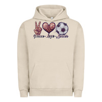 Pigment French Oak peace love soccer Urban Hoodie - JahusDesignShop