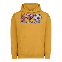Pigment Peanut Butter peace love soccer Urban Hoodie - JahusDesignShop