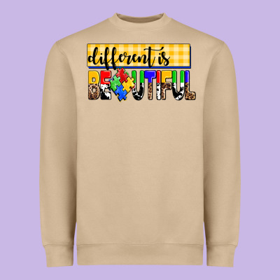 Different Is Beautiful Heavyweight Sweatshirt Designed By Adodesignshop
