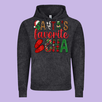 Santa's Favorite Cna Vintage Hoodie Designed By Bundleandbundleshop