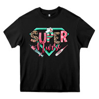 Black super nurse Heavy Core Tee - RanaPortraitStore
