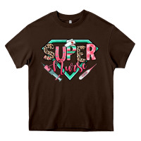 Chocolate Brown super nurse Heavy Core Tee - RanaPortraitStore
