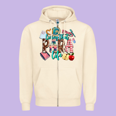 Living That  Para  Life Zipper Hoodie Designed By Adodesignshop