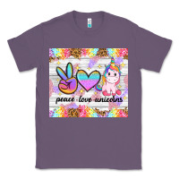 Lavender peace loeve unicorns Classic Tee - CowGirlArtShop