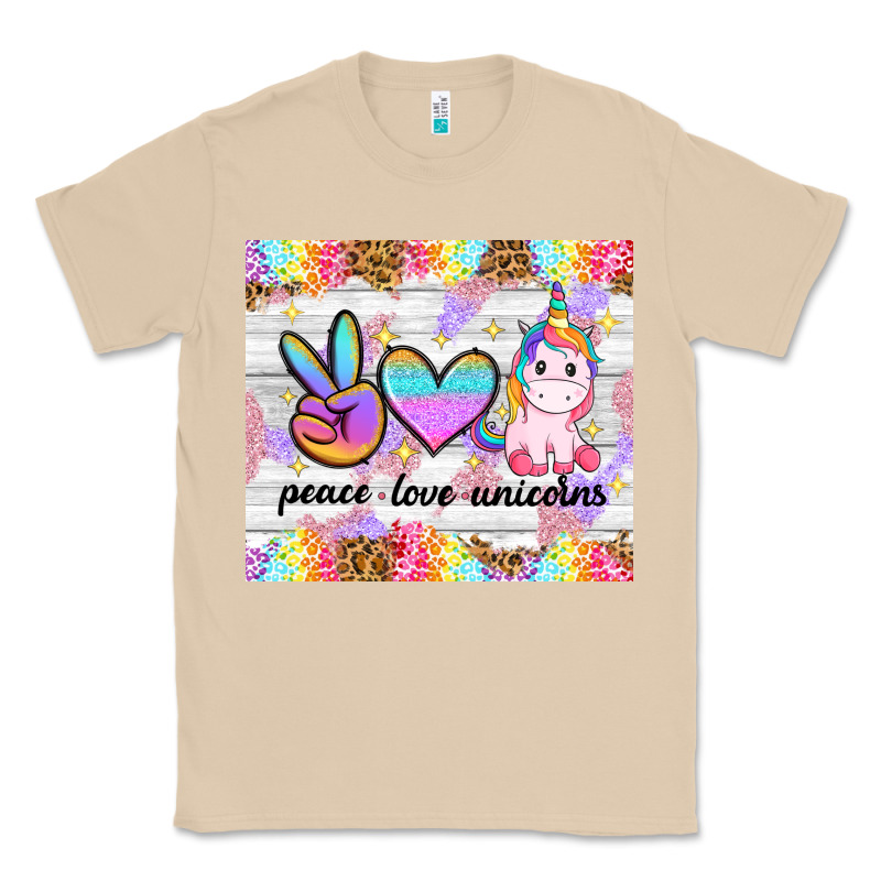 Peace Loeve Unicorns Classic Tee by CowGirlArtShop | Teevron