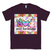 Plum peace loeve unicorns Classic Tee - CowGirlArtShop