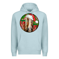 Blue Mist Belgian Horse  Christmas Premium Hoodie - LillyAllenDesigns
