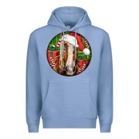 Colony Blue Belgian Horse  Christmas Premium Hoodie - LillyAllenDesigns