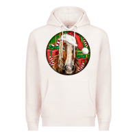 Pale Pink Belgian Horse  Christmas Premium Hoodie - LillyAllenDesigns
