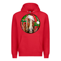 Red Belgian Horse  Christmas Premium Hoodie - LillyAllenDesigns