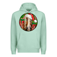 Seafoam Belgian Horse  Christmas Premium Hoodie - LillyAllenDesigns