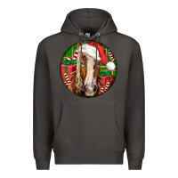 Smoke Belgian Horse  Christmas Premium Hoodie - LillyAllenDesigns