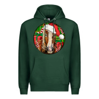 Sports Green Belgian Horse  Christmas Premium Hoodie - LillyAllenDesigns