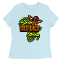 Baby Blue Black History Month Ladies Tee - HowdyJamesFarm