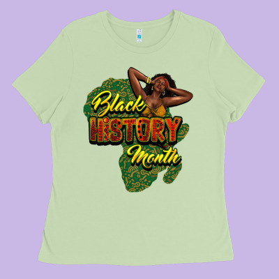 Black History Month Ladies Tee Designed By Howdyjamesfarm