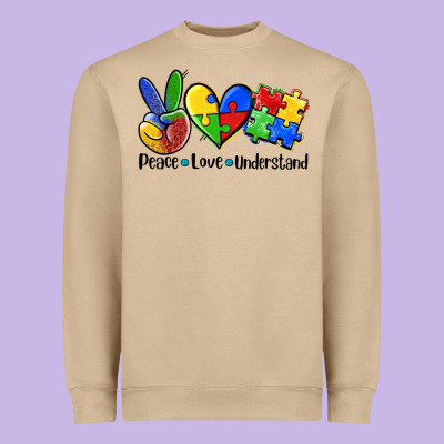 Peace Love  Cure Heavyweight Sweatshirt Designed By Adodesignshop