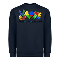 Navy peace love  cure Heavyweight Sweatshirt - AdoDesignShop