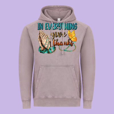 İn Everything Give Thanks Vintage Hoodie Designed By Bundleandbundleshop