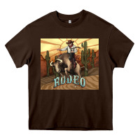 Chocolate Brown Rodeo Cowboy bullfighter western 20oz skinny Heavy Core Tee - HowdyJamesFarm