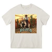 Cream Rodeo Cowboy bullfighter western 20oz skinny Heavy Core Tee - HowdyJamesFarm