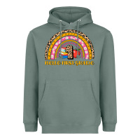 Sage back to school rainbow hello first grade Heavyweight Hoodie - AdoDesignShop