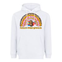 White back to school rainbow hello first grade Heavyweight Hoodie - AdoDesignShop