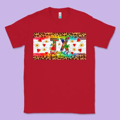 Texas Summer License Plate Classic Tee Designed By Artiststas