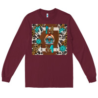Burgundy american football mom tumbler Long Sleeve Tee - BundleAndBundleShop