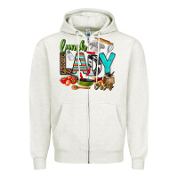 Oatmeal Heather lunch lady crew Zipper Hoodie - AdoDesignShop