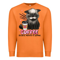 Carrot coffee because murder is wrong grumpy cat Premium Sweatshirt - JahusDesignShop