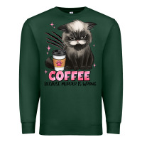 Sports Green coffee because murder is wrong grumpy cat Premium Sweatshirt - JahusDesignShop