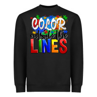 Black color outside the lines Heavyweight Sweatshirt - AdoDesignShop
