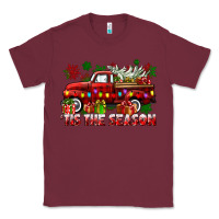 Burgundy tis the season christmas truck Classic Tee - CowGirlArtShop