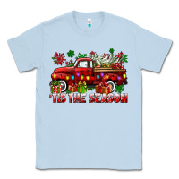 Dusty Blue tis the season christmas truck Classic Tee - CowGirlArtShop