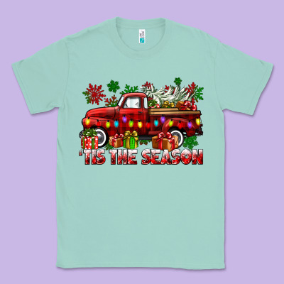 Tis The Season Christmas Truck Classic Tee Designed By Cowgirlartshop