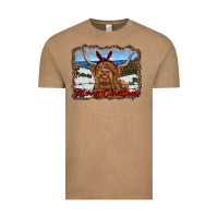 Vintage Coffee merry christmas highland cow with farm Vintage Tee - RanaPortraitStore
