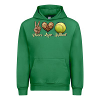 Emerald peace love softball Urban Hoodie - JahusDesignShop