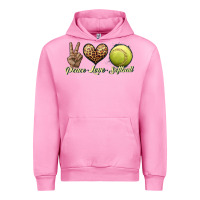 Fuchsia Pink peace love softball Urban Hoodie - JahusDesignShop