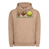 Pigment Burro peace love softball Urban Hoodie - JahusDesignShop