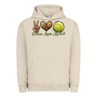 Pigment French Oak peace love softball Urban Hoodie - JahusDesignShop