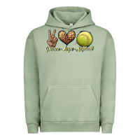 Pigment Oil Green peace love softball Urban Hoodie - JahusDesignShop