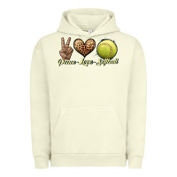 Pigment Pistachio peace love softball Urban Hoodie - JahusDesignShop