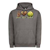 Pigment Tornado peace love softball Urban Hoodie - JahusDesignShop