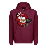 Burgundy Love Bites Premium Hoodie - SublimationCraftShop