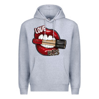 Heather Grey Love Bites Premium Hoodie - SublimationCraftShop