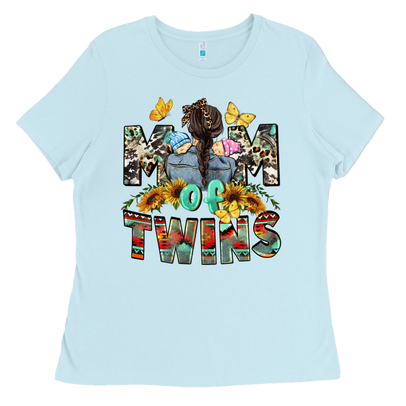 Mom Of Twins Mother's Day Ladies Tee by CowGirlArtShop | Teevron