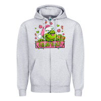 Heather Grey christmas characters  i+saw+that+ Zipper Hoodie - AdoDesignShop