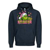 Navy christmas characters  i+saw+that+ Zipper Hoodie - AdoDesignShop