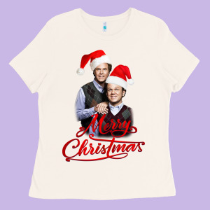 Step Brothers - Merry Christmas - Happy Xmas Ladies Tee Designed By Designefamous